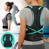 Home Adjustable Posture Corrector with Breathable Shoulder and Waist Support - Himpall